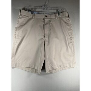 Brooks Brothers Lightweight Advantage Chino Shorts Mens W36 Tan Khaki Flat Front